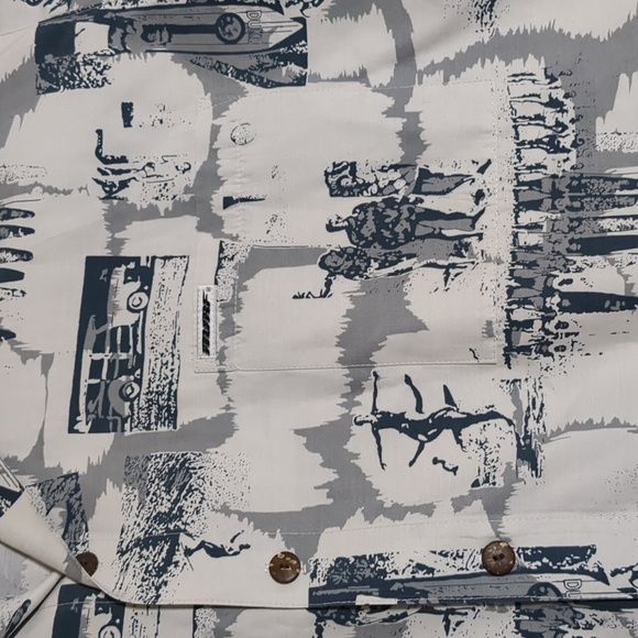 MURF WEAR Cotton Duke Kahanamoku Waikiki Surfing Print Hawaiian Shirt Size 2XL - Picture 2 of 6